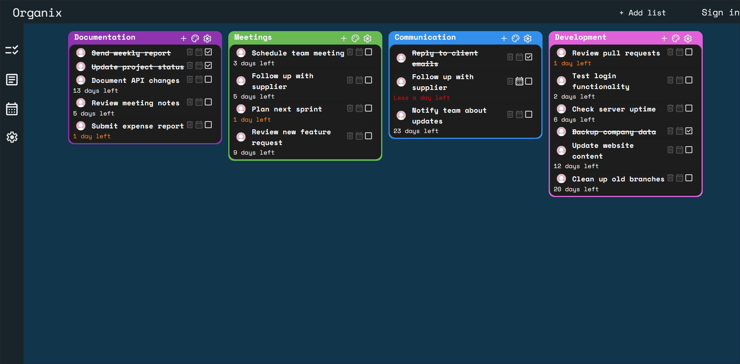 Organix screenshot 1