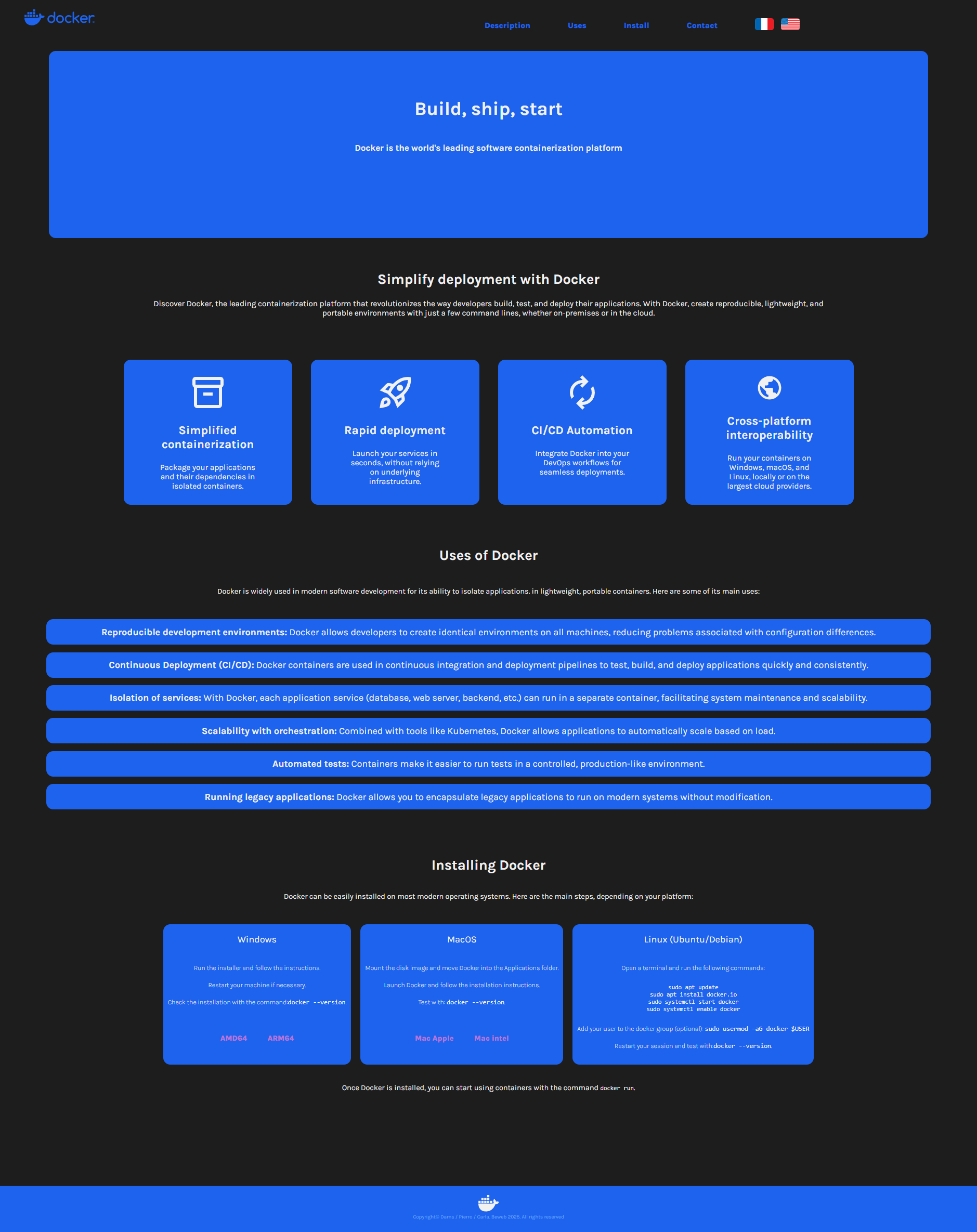 Landing page TDS Company