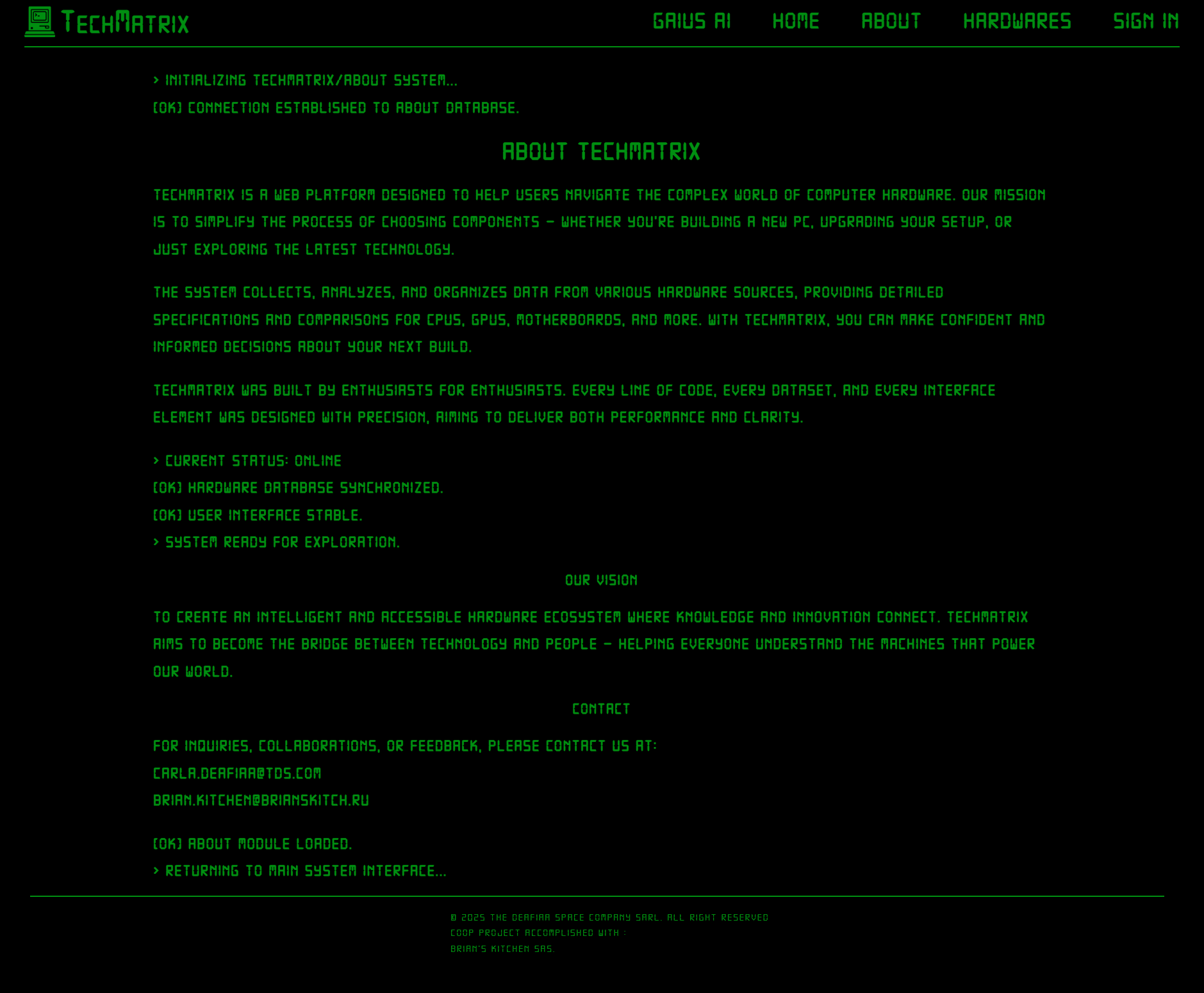 TechMatrix About Page