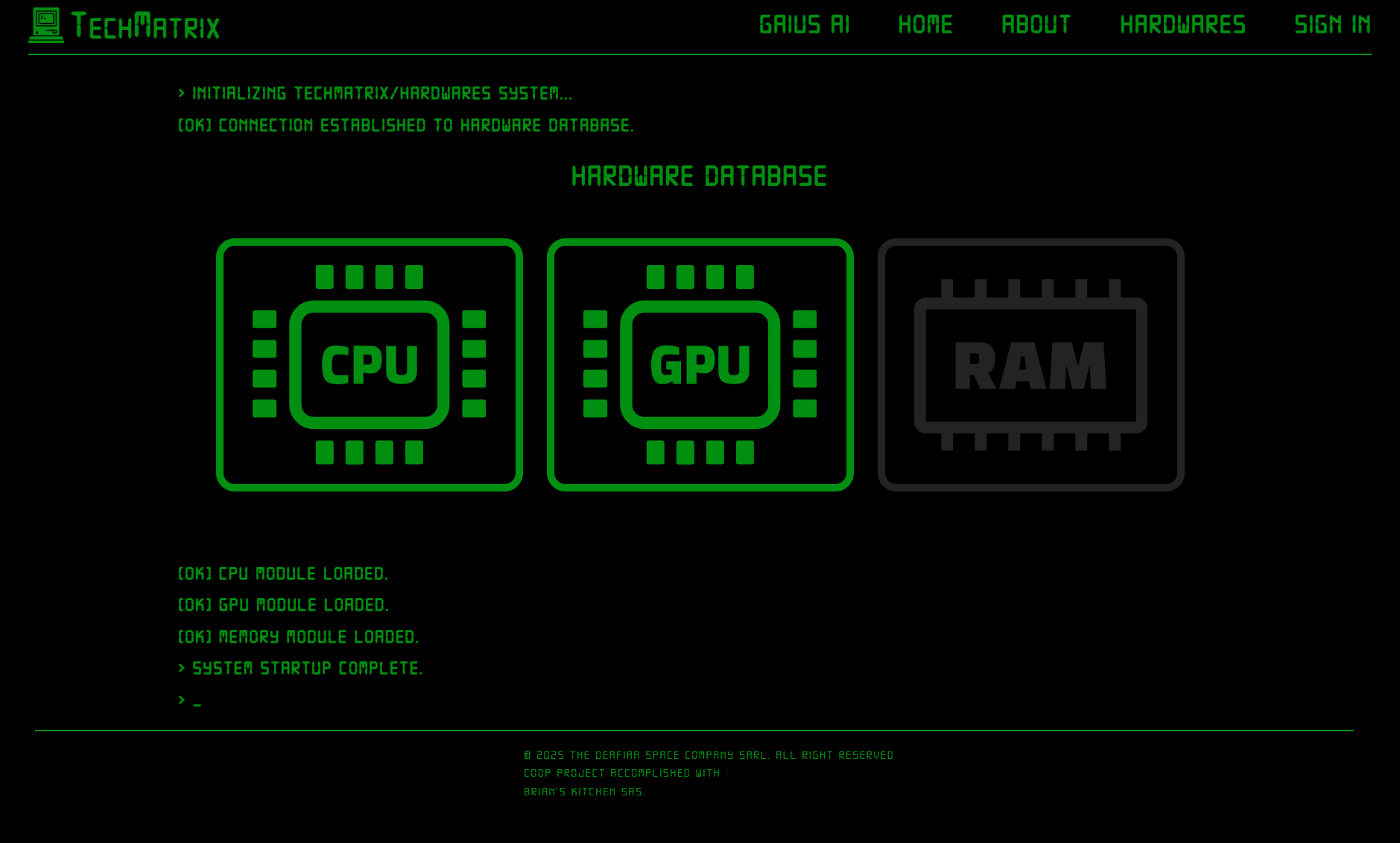 TechMatrix Category Page